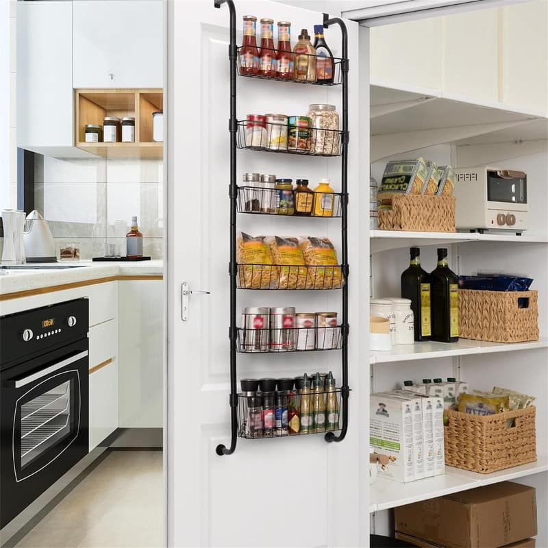 6 Tier Over the Door Pantry Organizer Metal