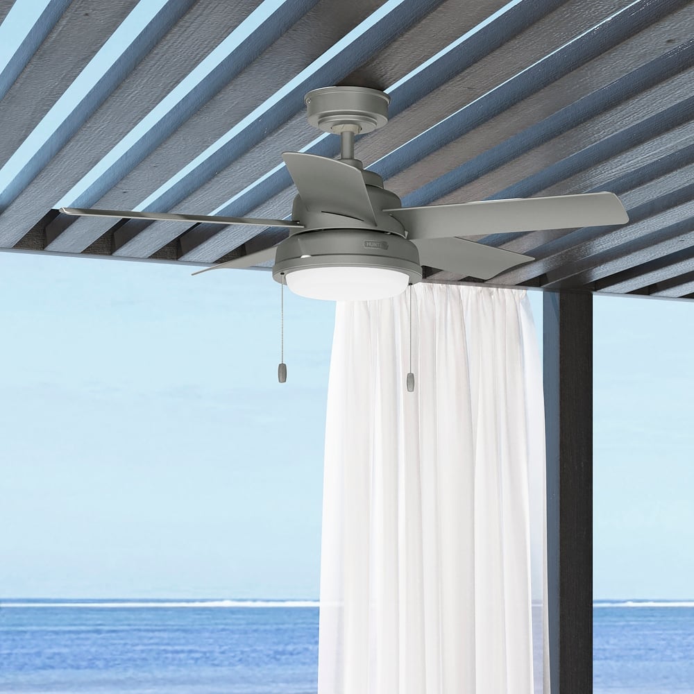 Hunter 44" Seawall Wet Rated Ceiling Fan with LED Light Kit and Pull Chain