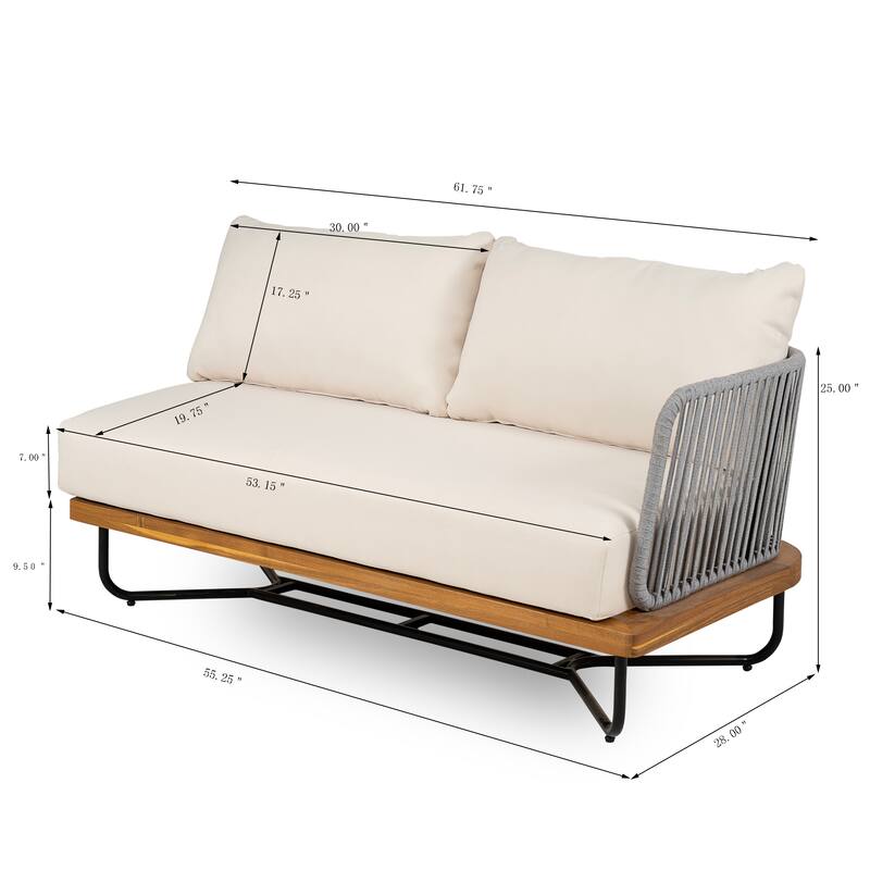Christopher Knight Home - Evelyn Parker Elegant Lucca Outdoor Acacia Wood Sofa Set