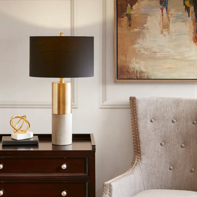 INK+IVY Fulton Metal and Concrete Table Lamp