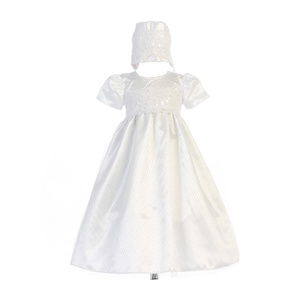 baptism dress with bonnet