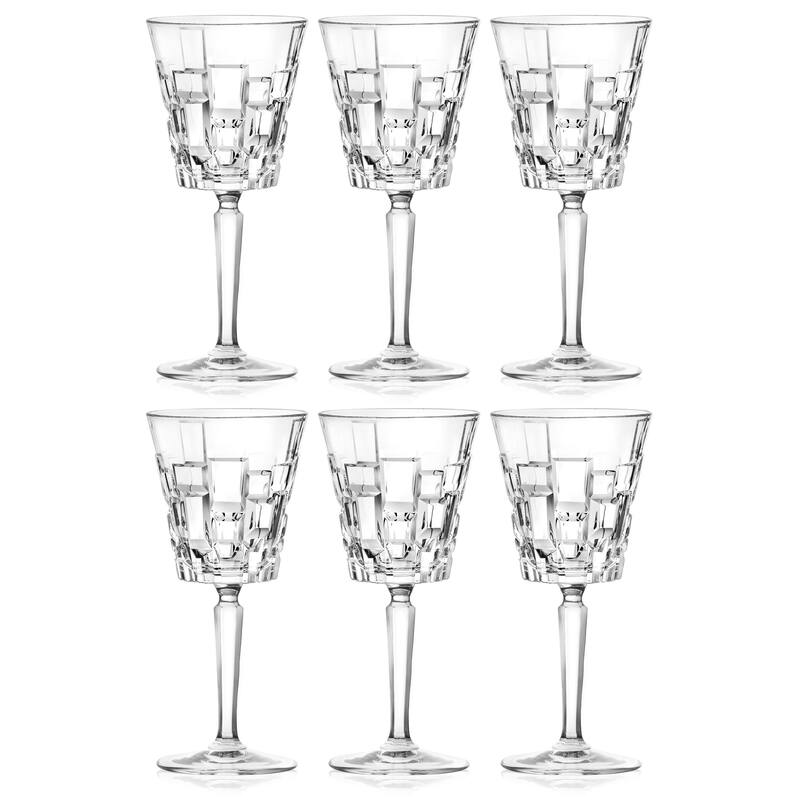 Majestic Gifts Inc.Crystal like Glass Wine/Water Goblet -9.3oz. -Set/6