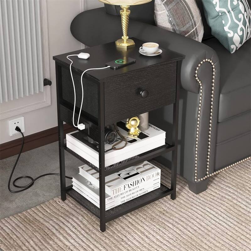 set of 2 with Charging Station - 17.5"D x 7.2"W x 13.5"H