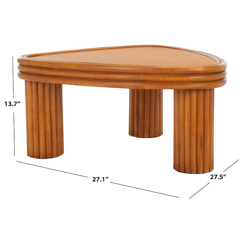 SAFAVIEH Couture Bayard Rattan Triangle Coffee Table - 28"W x 27"D x 14"H