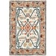 preview thumbnail 6 of 14, SAFAVIEH Handmade Aspen Neva Boho Tribal Wool Rug 2' x 3' - Ivory/Blue - Rectangle