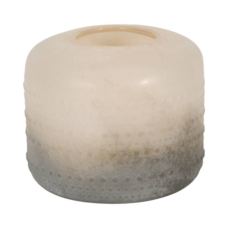 Sagebrook Home 7-inch Textured 2-tone Glass Vase - Ombre Textured Multi - 7" x 7" x 6"