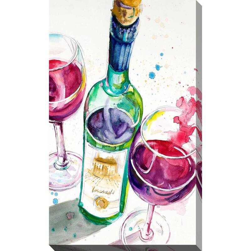 "Red and White Wine I" Print on Canvas