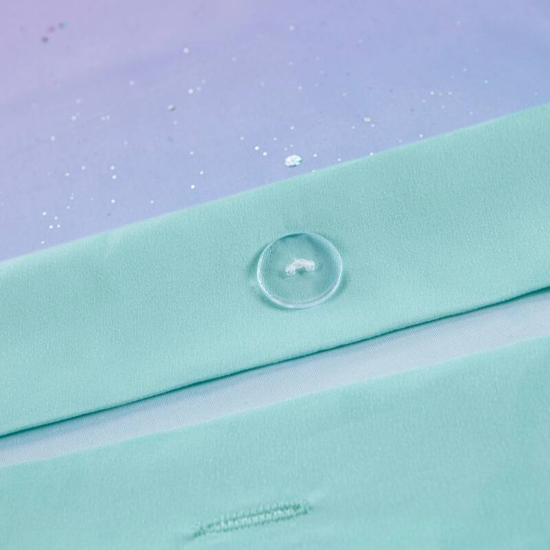 Sparkle Metallic Glitter Printed Reversible Duvet Cover Set by Intelligent Design