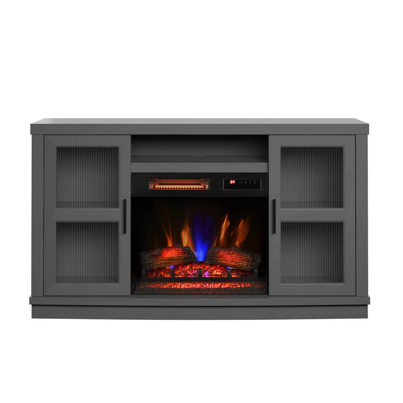 duraflame® Electric Fireplace Entertainment Console for 60 Inch TVs, Antique Gray