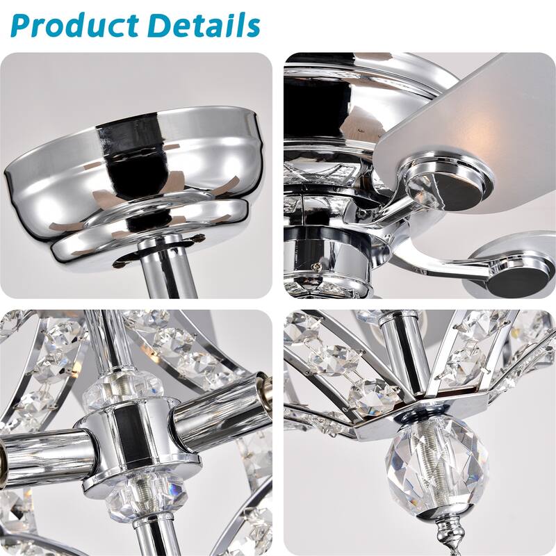Crystal Ceiling Fan with Lights
