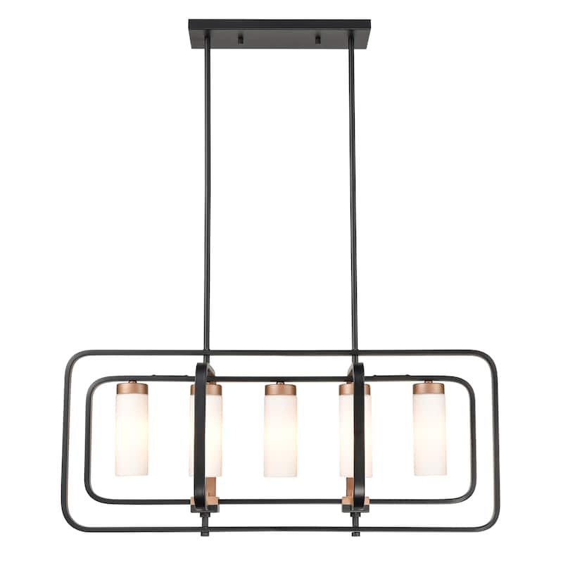 Light Society Rex Chandelier - Black/Gold/Opal - Black/Gold/Opal