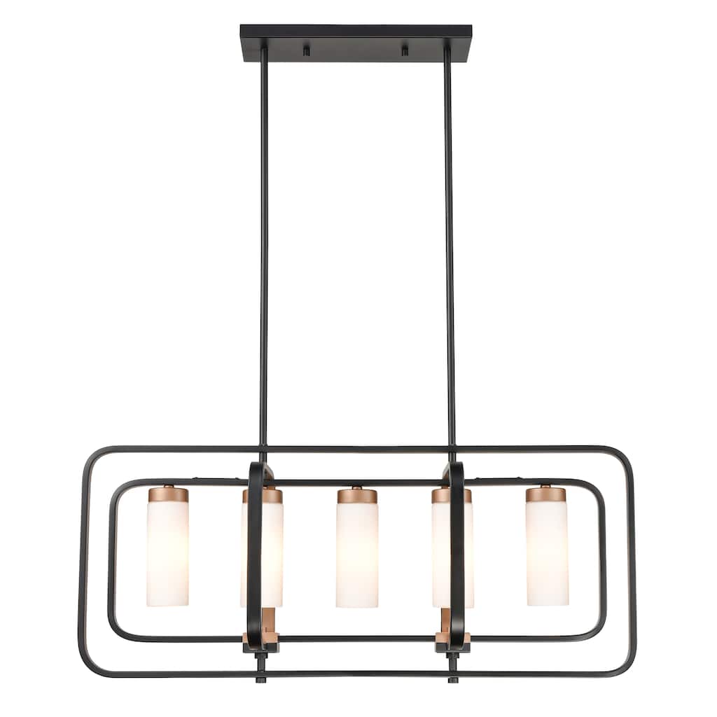 Light Society Rex Chandelier - Black/Gold/Opal