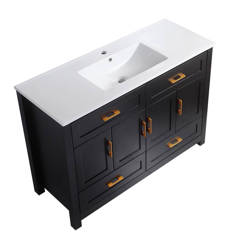 48" Bathroom Vanity with Ceramic Sink Combo