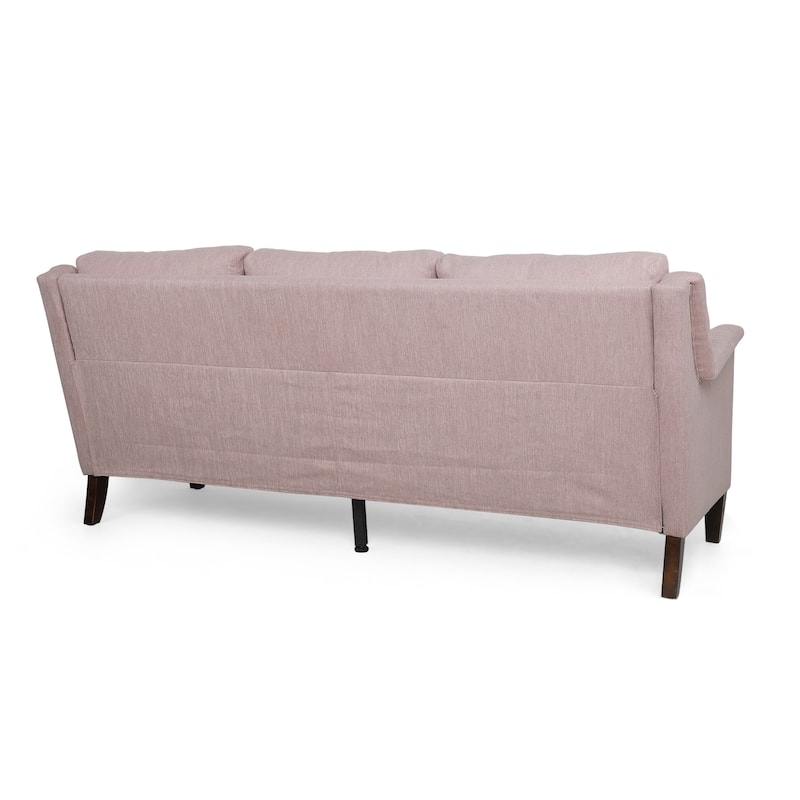 76.5 Inches Upholstered Couch, Compact Sofa Loveseat Couch with Wood Legs, Fabric Couches 2 Seats Love Seats for Living Room
