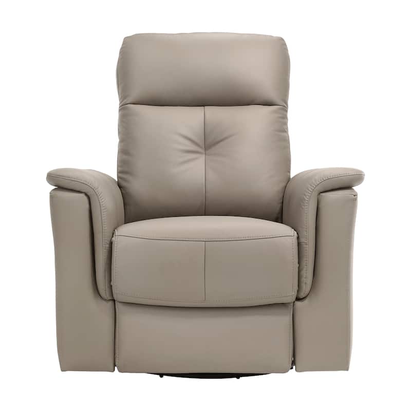 Monte Leather Match Swivel Glider Manual Reclining Chair