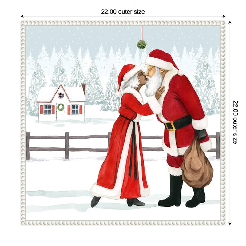 Christmas Love I by Grace Popp Framed Canvas Wall Art Print - 22 x 22 in