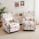 preview thumbnail 3 of 139, 29'' W Pattern Swivel Manual Push Back Recliner Chair Set of 2 Plant Floral/ Linen