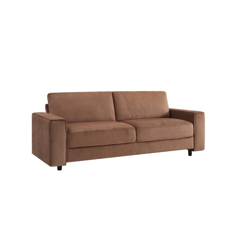 Modern Contemporary Upholstered Corduroy Plush Tufted Sofa