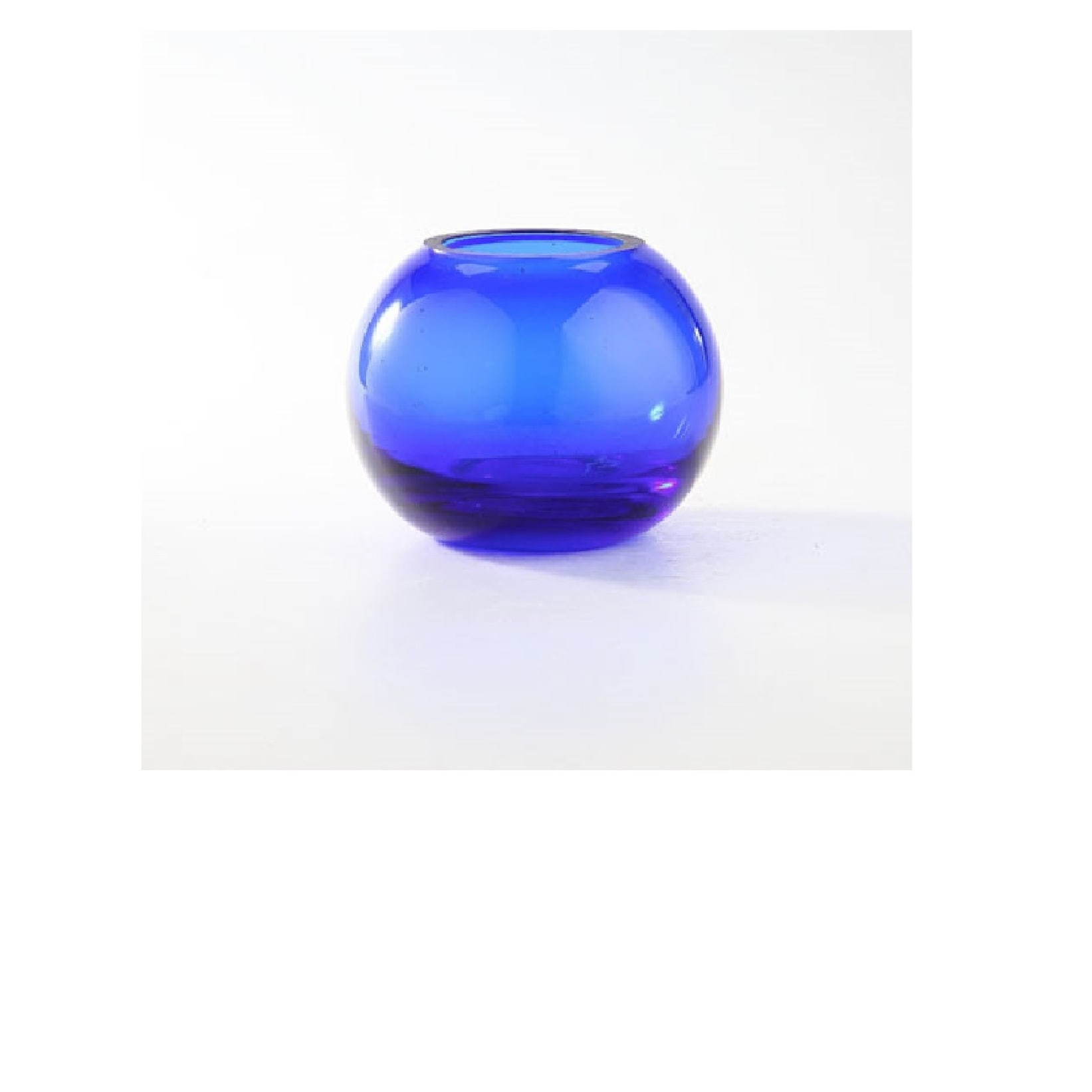 6 Cobalt Blue Transpa Round Vase Tabletop Decor Cobalt Blue Transpa Round Vase