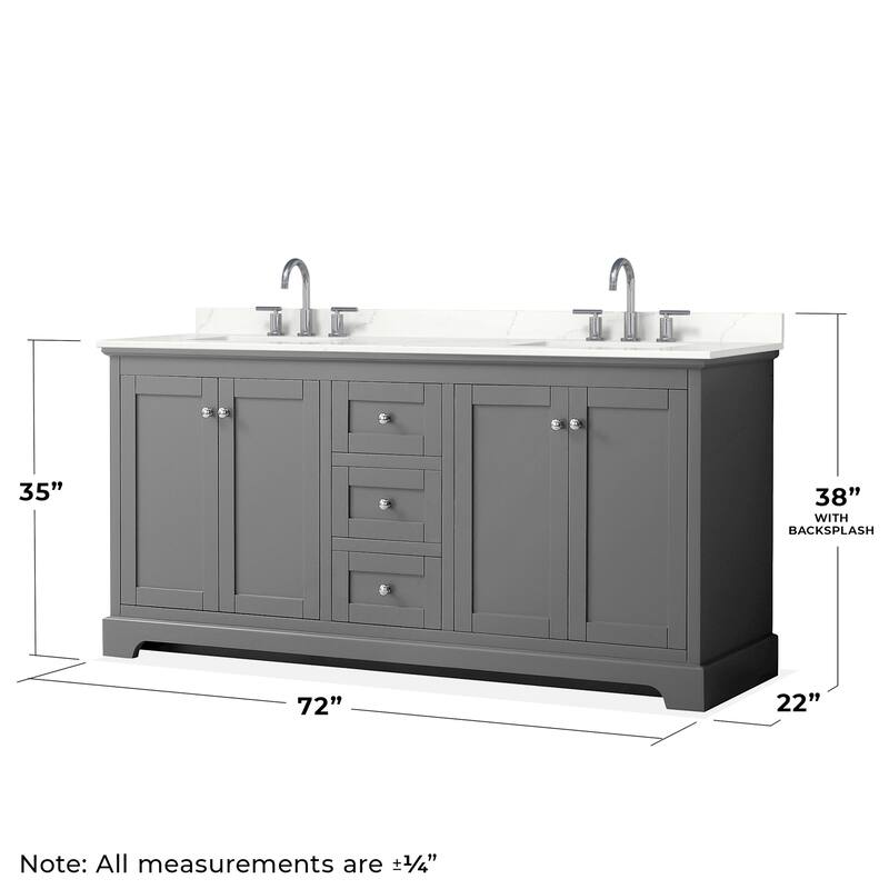 Wyndham Collection WCV232372D-QTZ-US3MXX Avery 72" Free Standing