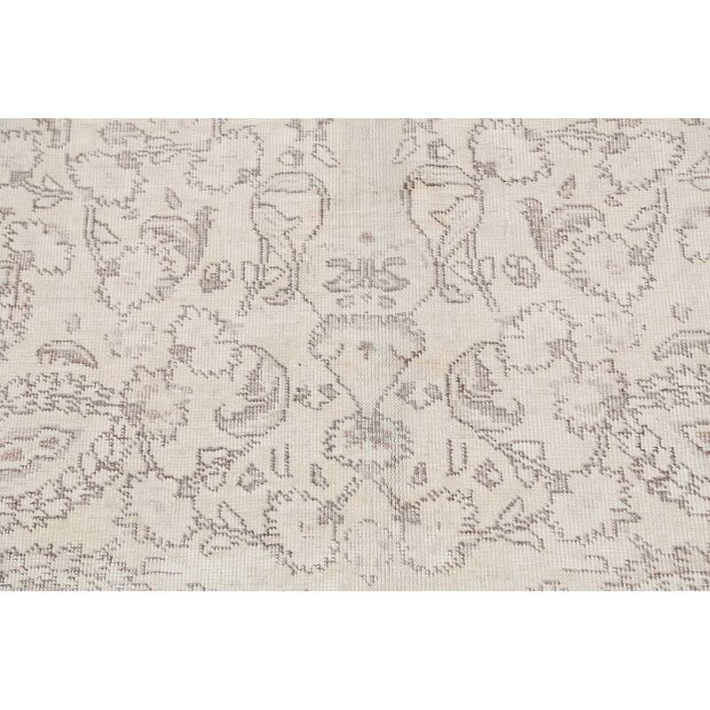 CLEARANCE Distressed Muted Tabriz Persian Wool Area Rug Handmade - 6'9" x 9'10"