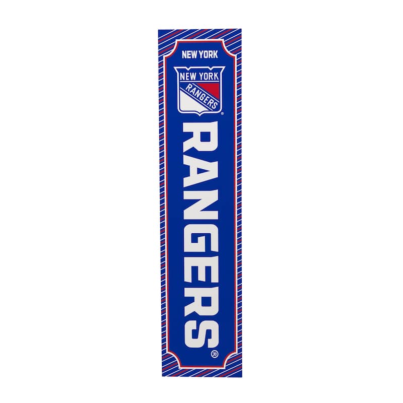 47" Double Sided Seasonal Porch Leaner, New York Rangers - 47" x 11.25"