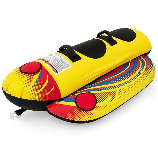 slide 1 of 1, Costway 2 Person Inflatable Banana Boat with Boating & Water Sports 2 - See Details as pic shows - See Details