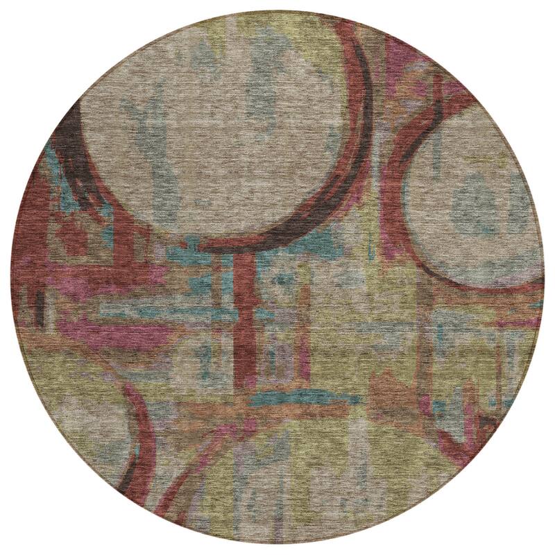 HomeRoots Geometric Transitional Rectangle Outdoor Rug