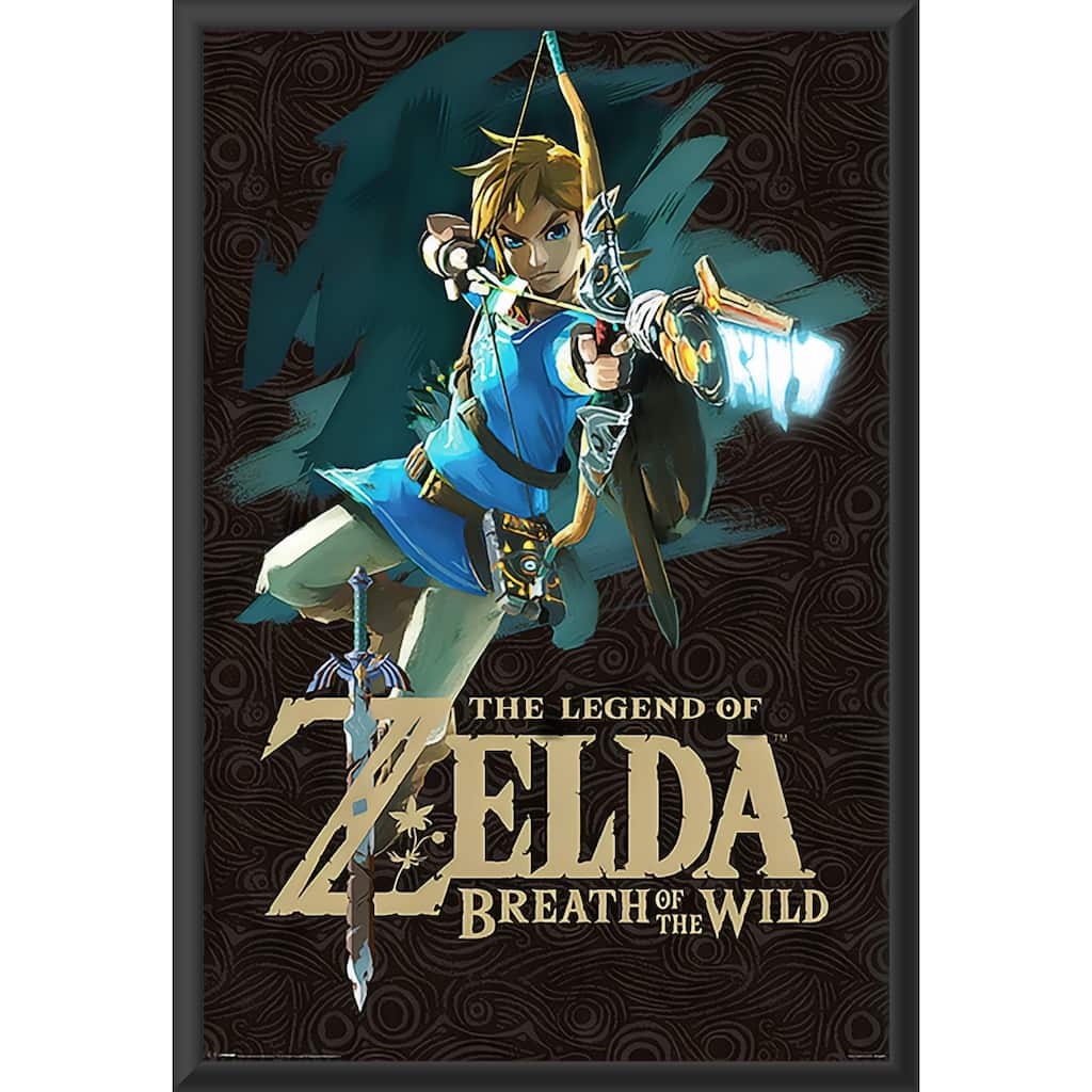 Zelda - Breath of the Wild  Framed Art Poster - 24 x 36 Inch