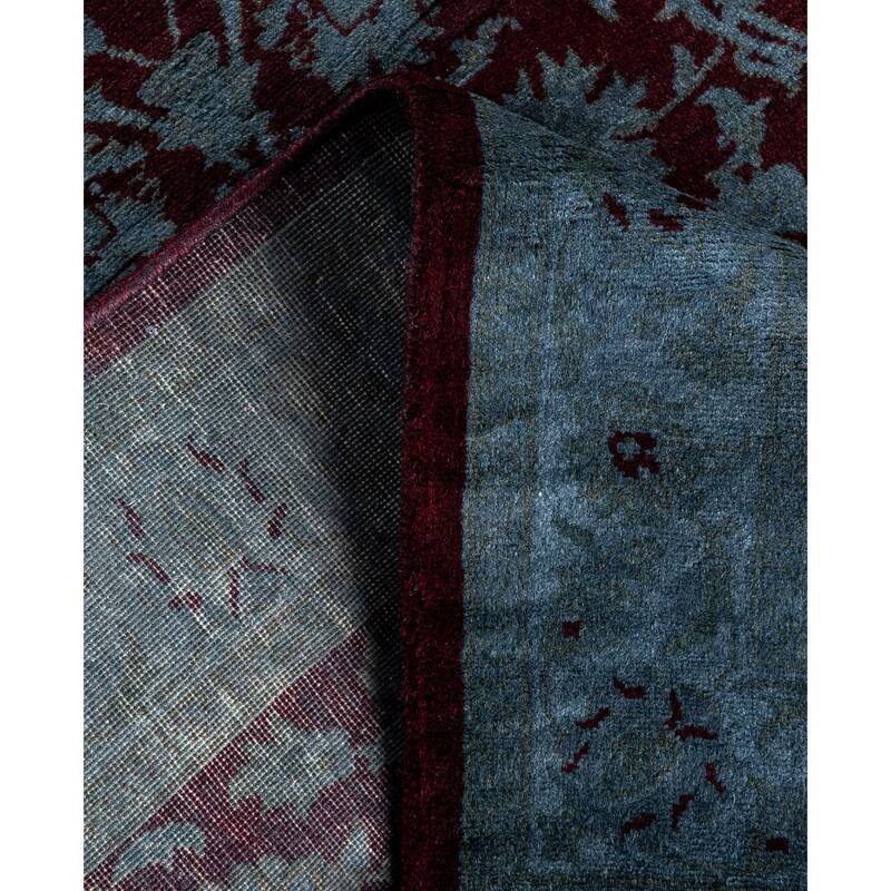 Overdyed One-of-a-Kind Hand-Knotted Runner Rug - Gray - 2' 7" x 10' 2"