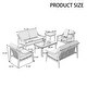 preview thumbnail 4 of 4, 6-piece Wood Patio Chat Set Teak Conversation Set with Cushion
