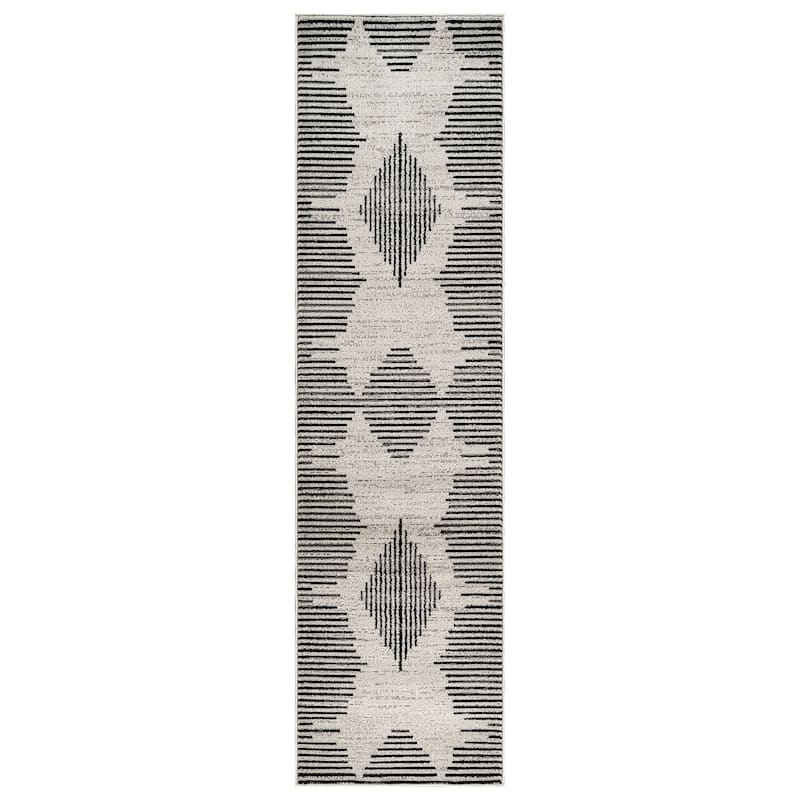 Modern Abstract Area Rug for Living Room, Bedroom, or Entryway - Low Pile Indoor Rug