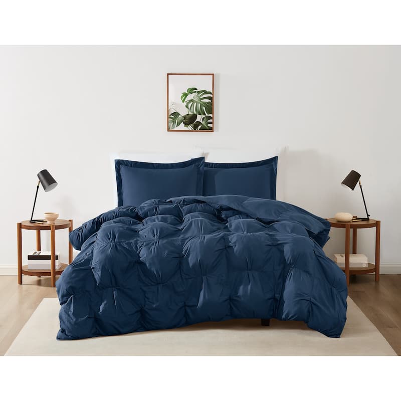 Truly Soft Cloud Puffer Comforter Set - Dark Blue - Full - Queen