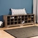 preview thumbnail 6 of 28, Prepac 24 pair Shoe Storage Cubby Bench, Multiple Finishes drifted gray