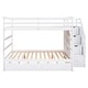 preview thumbnail 7 of 34, Full Over Full Bunk Bed with Twin Trundle, Storage Stairs, and Enhanced Safety Design