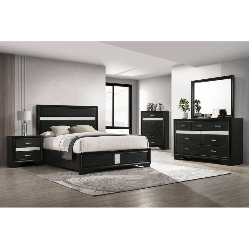 Miranda 4-piece Bedroom Set - Black - Queen