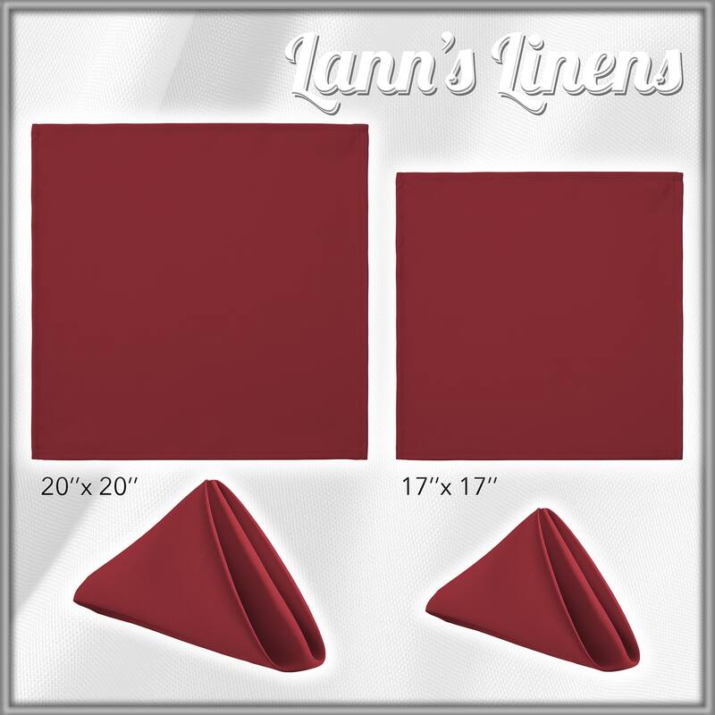 12 Pack 20 Inch Polyester Cloth Dinner Napkins for Party Restaurant