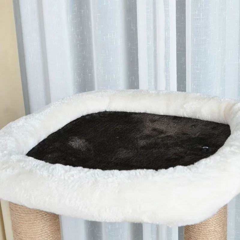 55 Double Condo 5 level Large Cat Tree Beige