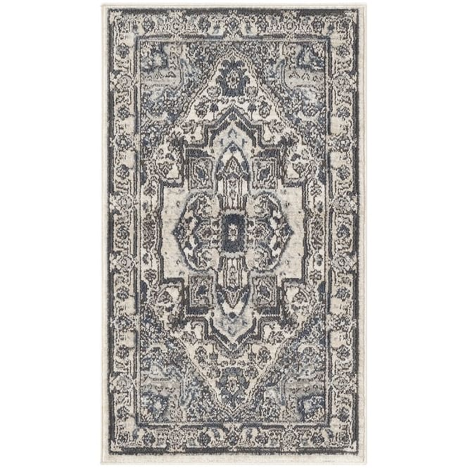 Nourison Concerto Indoor only Persian Area Rug - Ivory Navy - 2' 2" x 3' 9"
