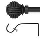 preview thumbnail 15 of 20, Adjustable Black Single Curtain Rod with Final Set for Window