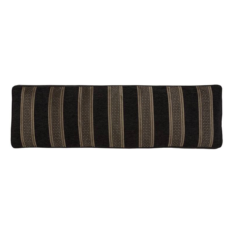 J. Queen New York Laurenza Black Bolster Decorative Throw Pillow