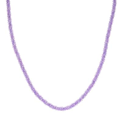 925 Sterling Silver multi gemstone Beaded Necklace