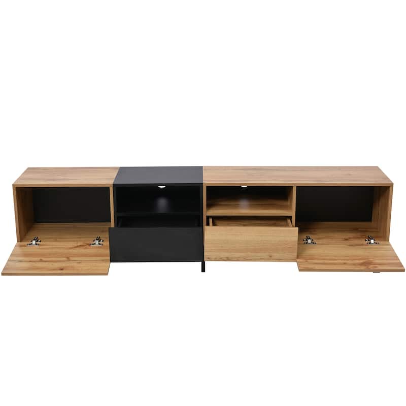 74" TV Stand with Drop-Down Door & Storage for TVs Up to 85"