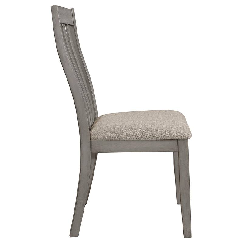Padded Side Chair,Dining Chair with Wooden Legs (Set of 2)