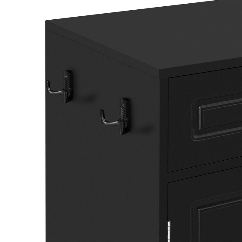 Farmhouse 59.1" Sideboard Cabinet with 3 Drawers and Open Shelf for Dining Room, Living Room, Entryway