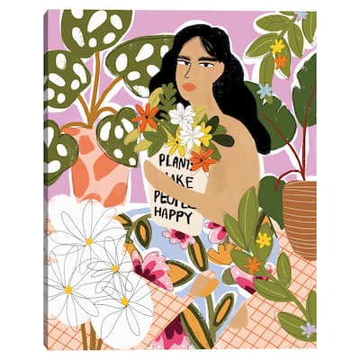 Plants Make People Happy by Alja Horvat Canvas Art Print
