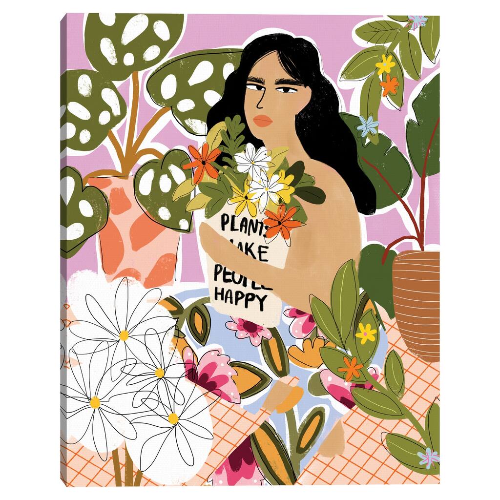 Plants Make People Happy by Alja Horvat Canvas Art Print