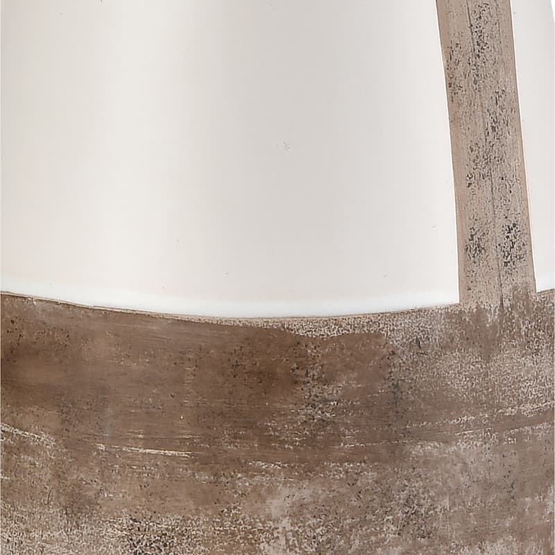 Elk Home Kirkover White Glazed With Woven Rattan Shade Table Lamp