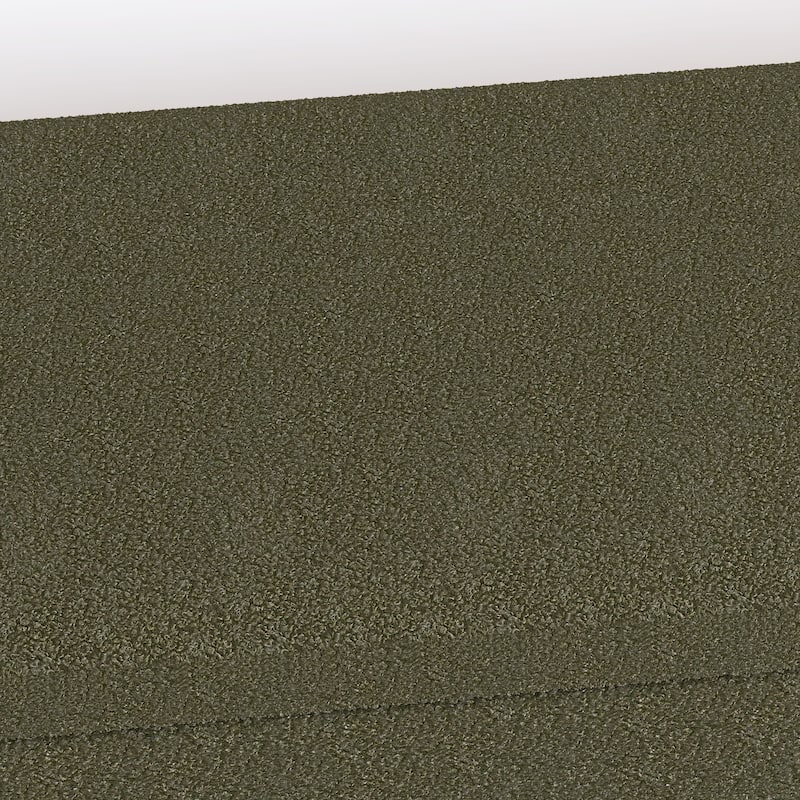 Green Modern 16.75" Upholstered Stool with Storage and Rubber Wood Legs for Living Room