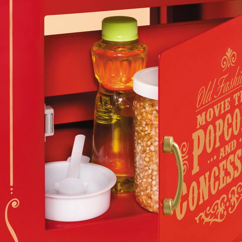 Nostalgia NKPCONCRT10RD Concession Popcorn Cart
